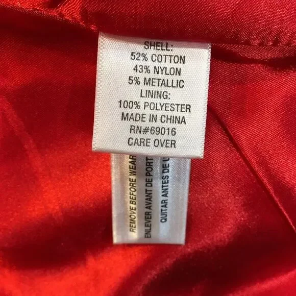 Laura Ashley Womens L Full Zip Lined Jacket Red Zip Pockets Laced Collar Classic - Picture 9 of 10